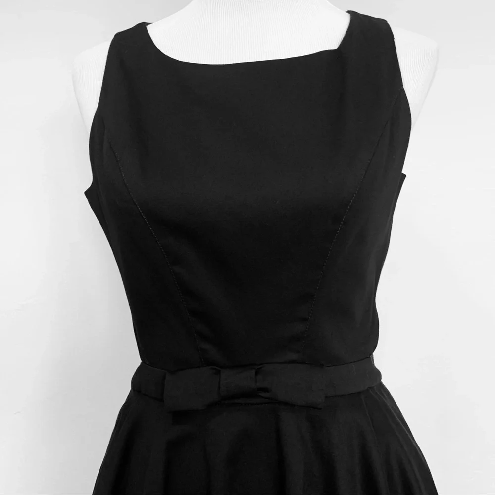 Double Zero black open pinup, rock a billy black dress - Picture 7 of 14